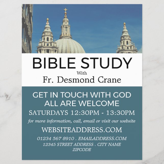St. Paul's Cathedral, Christlich Bible Class Adver Flyer (Vorne)