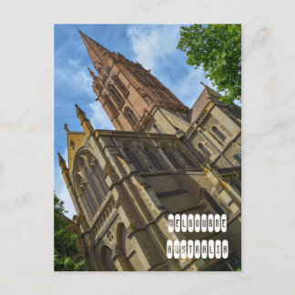 St Paul's Cathedral in Melbourne Feiertagspostkarte