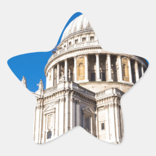 St. Paul's Cathedral London mit blauem Himmel Stern-Aufkleber