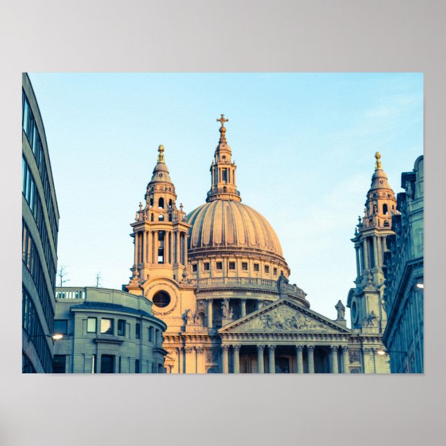 St. Paul's Cathedral London Vintages Geschenk Poster (Vorne)