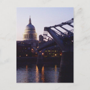 St. Paul's Cathedral & the Millennium Bridge Postkarte