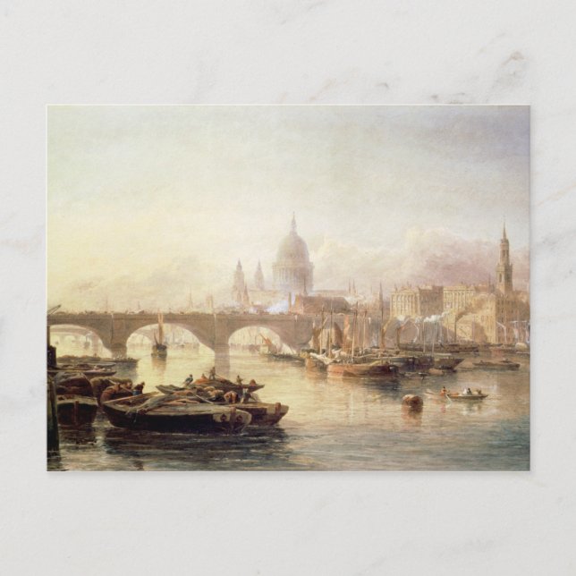 St. Paul's Cathedral und London Bridge Postkarte (Vorderseite)
