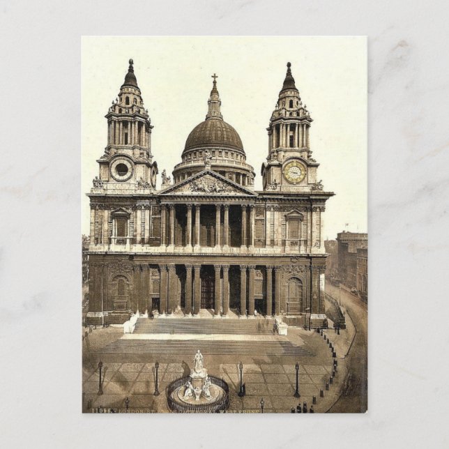 St. Paul's Cathedral, West Front, London, England Postkarte (Vorderseite)