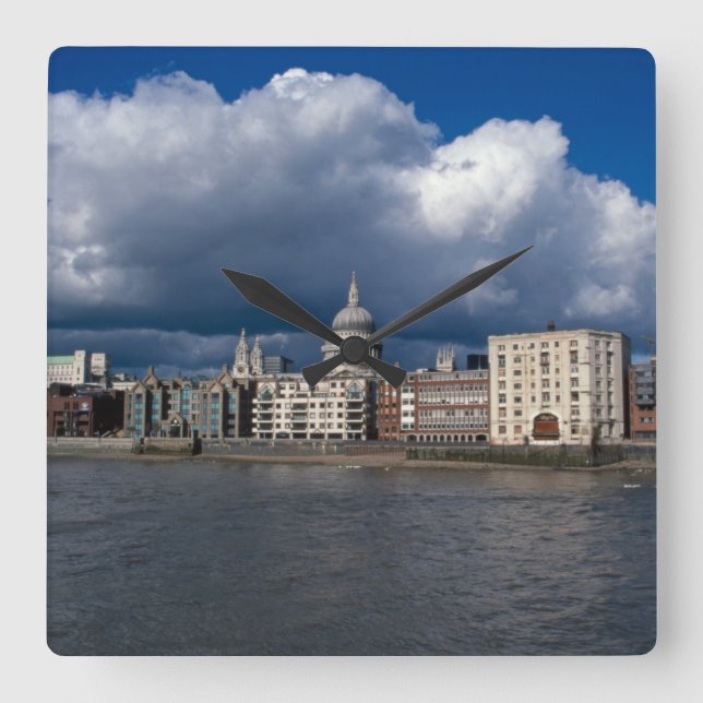 St Paul's Catherdral Quadratische Wanduhr (Vorderseite)