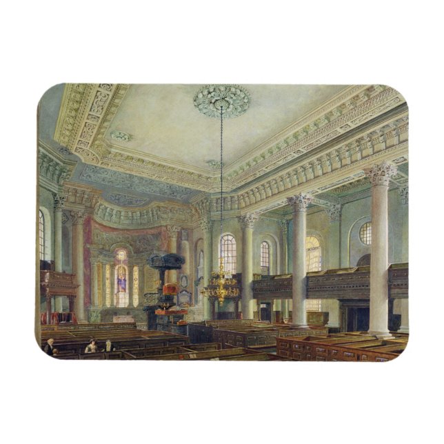 St. Paul's, Deptford (w/c auf Papier) Magnet (Horizontal)