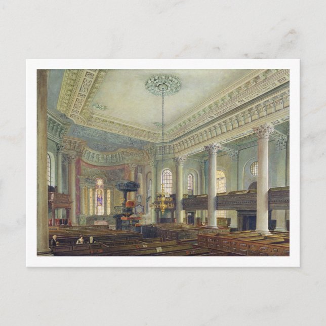 St. Paul's, Deptford (w/c auf Papier) Postkarte (Vorderseite)