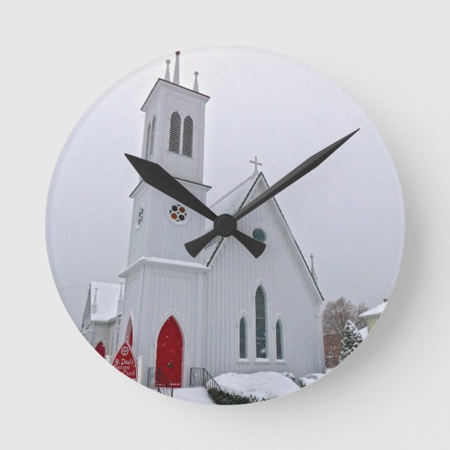 St. Paul's Episcopal Church Runde Wanduhr (Vorderseite)