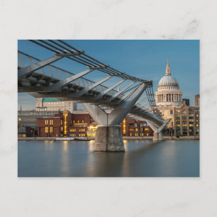 St. Pauls und die Millenium Bridge Postkarte