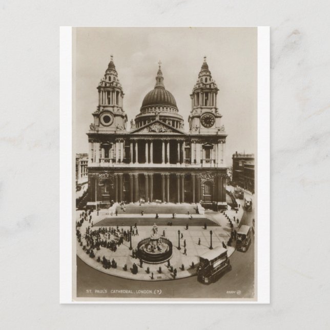 ST PAULU'S CATHEDRAL LONDON POSTKARTE (Vorderseite)