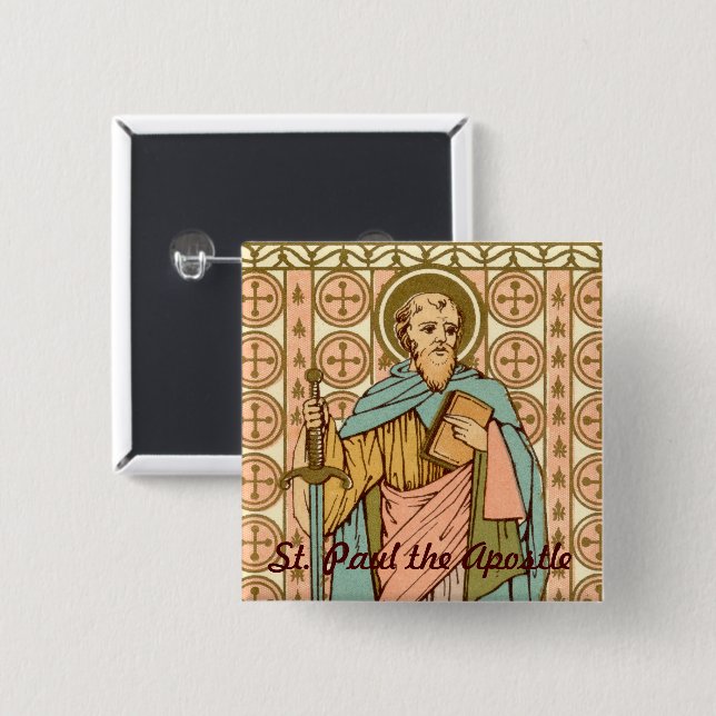 St. Paulus der Apostel (RLS 13) Button (Vorne & Hinten)