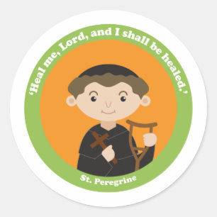 St. Peregrine Runder Aufkleber