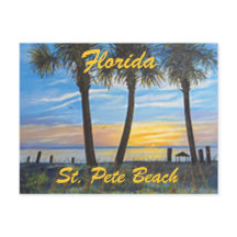 "ST. PETE BEACH FLORIDA PALMS POSTCARD" POSTCARD