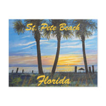 "ST. PETE BEACH FLORIDA PALMS POSTCARD"