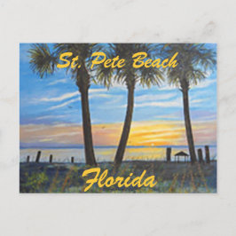 "ST. PETE BEACH FLORIDA PALMS POSTCARD" POSTKARTE