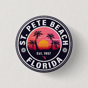 St. Pete Beach Florida Retro-Sonnenuntergang-Souve Button