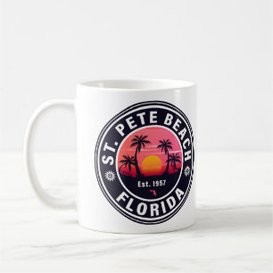 St Pete Beach Florida Retro-Sonnenuntergang-Souven Kaffeetasse