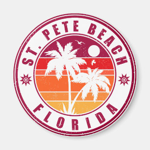St. Pete Beach Florida Retro Vintage Palmenbaum 60 Magnet