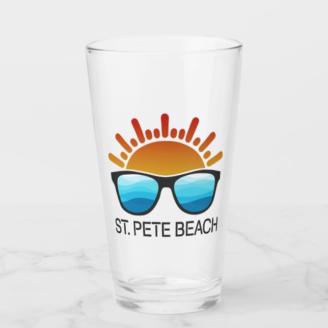 St. Pete Beach Florida Sonnenbrille Glas (Vorderseite)