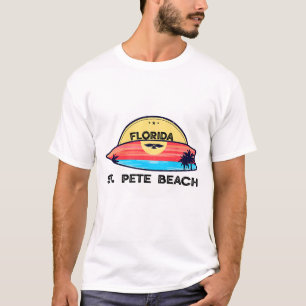 St Pete Beach Florida Surfbrett Strand Surfen T-Shirt