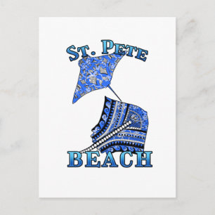 St Pete Beach Florida Vacation Tribal Stingray Postkarte