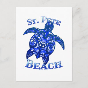 St Pete Beach Florida Vacation Tribal Turtle Postkarte