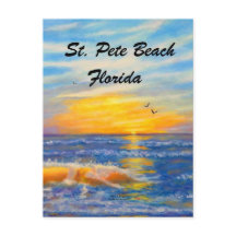 ST. PETE BEACH OCEAN WAVES POSTCARD