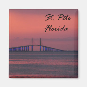 St Pete Florida Sunshine Bridge Magnet