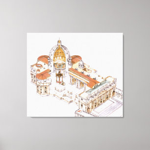 St Peter Basilika. Vatikanstadt Rom. Italien Leinwanddruck