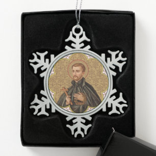 St. Peter Claver (BK 058) Schneeflocken Zinn-Ornament