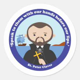 St. Peter Claver Runder Aufkleber