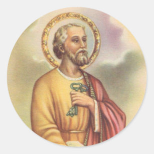 St Peter der Apostel-erste Papst Runder Aufkleber