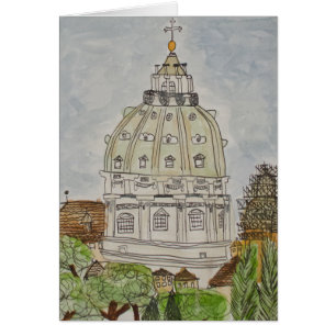 St Peter Haube, Gruß-Karte Roms, Italien
