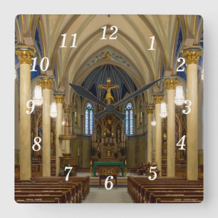 St. Peter Katholische Kirche JC Wall Clock Quadratische Wanduhr