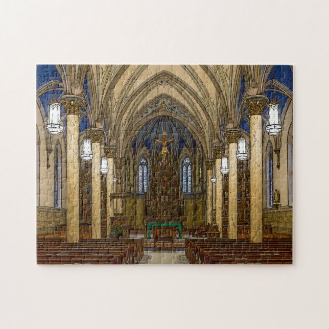 St. Peter Katholische Kirche Painterly Puzzle (Horizontal)