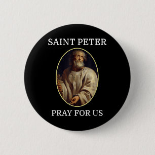 St. Peter Katholischer Papst St. T-Shirt Christlic Button