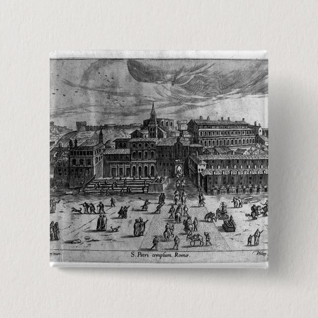 St Peter Kirche, 'von den Ansichten von Rome Button (Vorderseite)