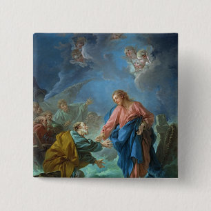 St Peter lud ein, um auf das Wasser, 1766 zu gehen Button