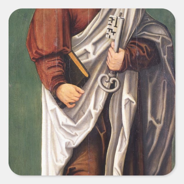 St. Peter Quadratischer Aufkleber (Vorderseite)
