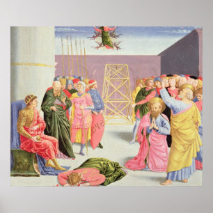 St. Peter und Simon Magus, 15. Jahrhundert Poster