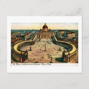 St. Peters Kathedrale, Rom, Italien Vintage Postkarte