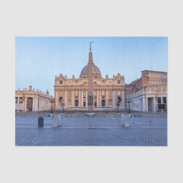 St. Peter's Square in Vatican City - Rome, Italy Seidenpapier (Vorderseite)