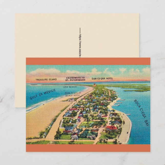 St. Petersburg FL Postkarte (Vorne/Hinten)