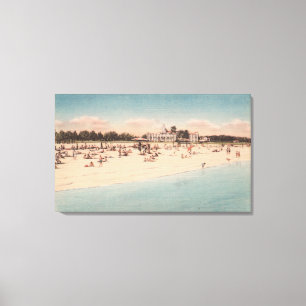 St. Petersburg, FL - Ufergegend-Ansicht von Leinwanddruck