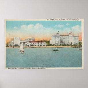 St. Petersburg, FL - Ufergegend-Ansicht von Soreno Poster