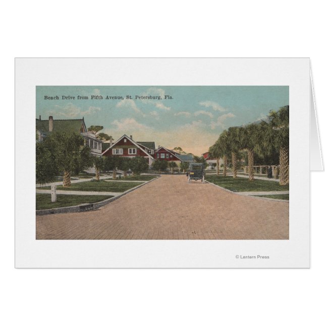 St. Petersburg, FL - View of Beach Dr. & 5th Ave (Vorderseite (Horizontal))
