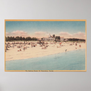 St. Petersburg, FL - Wasserfront Aussicht auf Poster