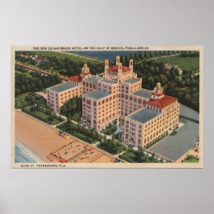St. Petersburg, Florida - Aerial of Don Ce-Sar Poster