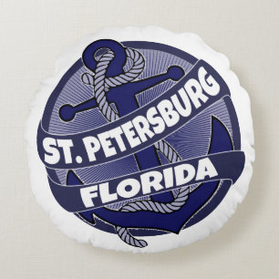 St. Petersburg Florida Anker Rundkissen Rundes Kissen