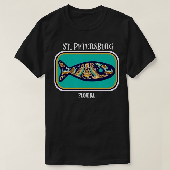 St. Petersburg Florida Cute Summer Fish Beach T-Shirt (Design vorne)