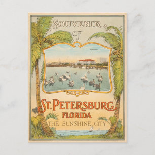 St. Petersburg Florida Die Sonnenschein-Stadt vint Postkarte
